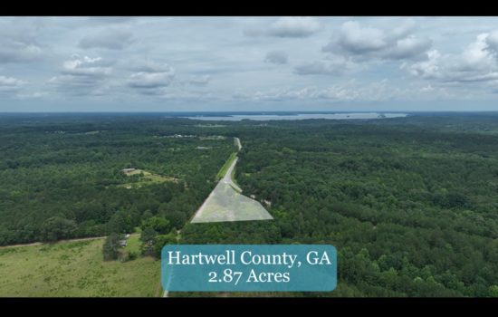 2.87 acre Lot in Hartwell GA, near Savannah River